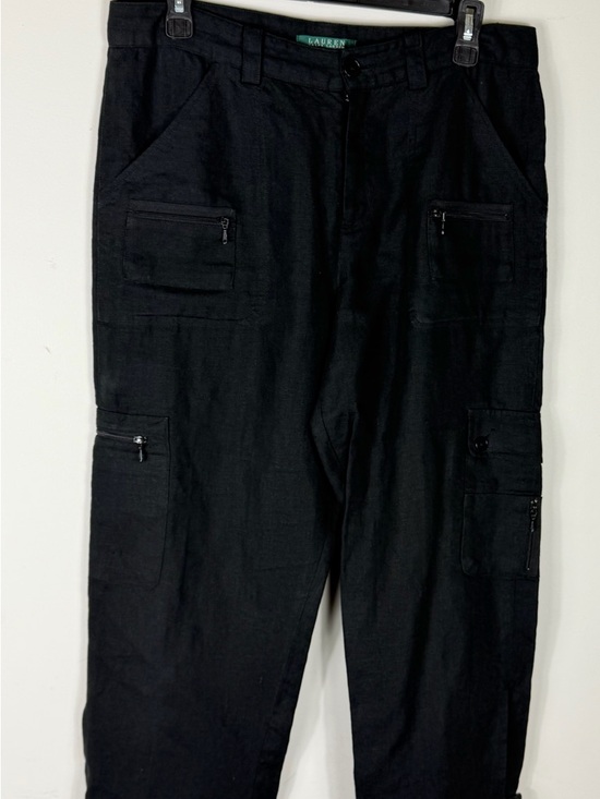 Lauren Ralph Lauren Other - Lauren Ralph Lauren black linen cargo pants size 8